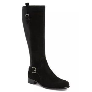 New! La Canadienne Samia Waterproof Riding Boot Black Suede Size 7 DD506